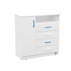 COMODA 4 CAJONES / 1 PUERTA BLANCO EXPRESS