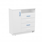 COMODA 4 CAJONES / 1 PUERTA BLANCO EXPRESS